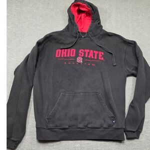 Ohio State Buckeyes Hoodie Mens XL J America Black Red Embroidered Pullover